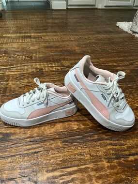 Puma Women's Carina Streer Sneakers with Blush Pink Accents